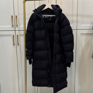 Long Black Super Puff Jacket